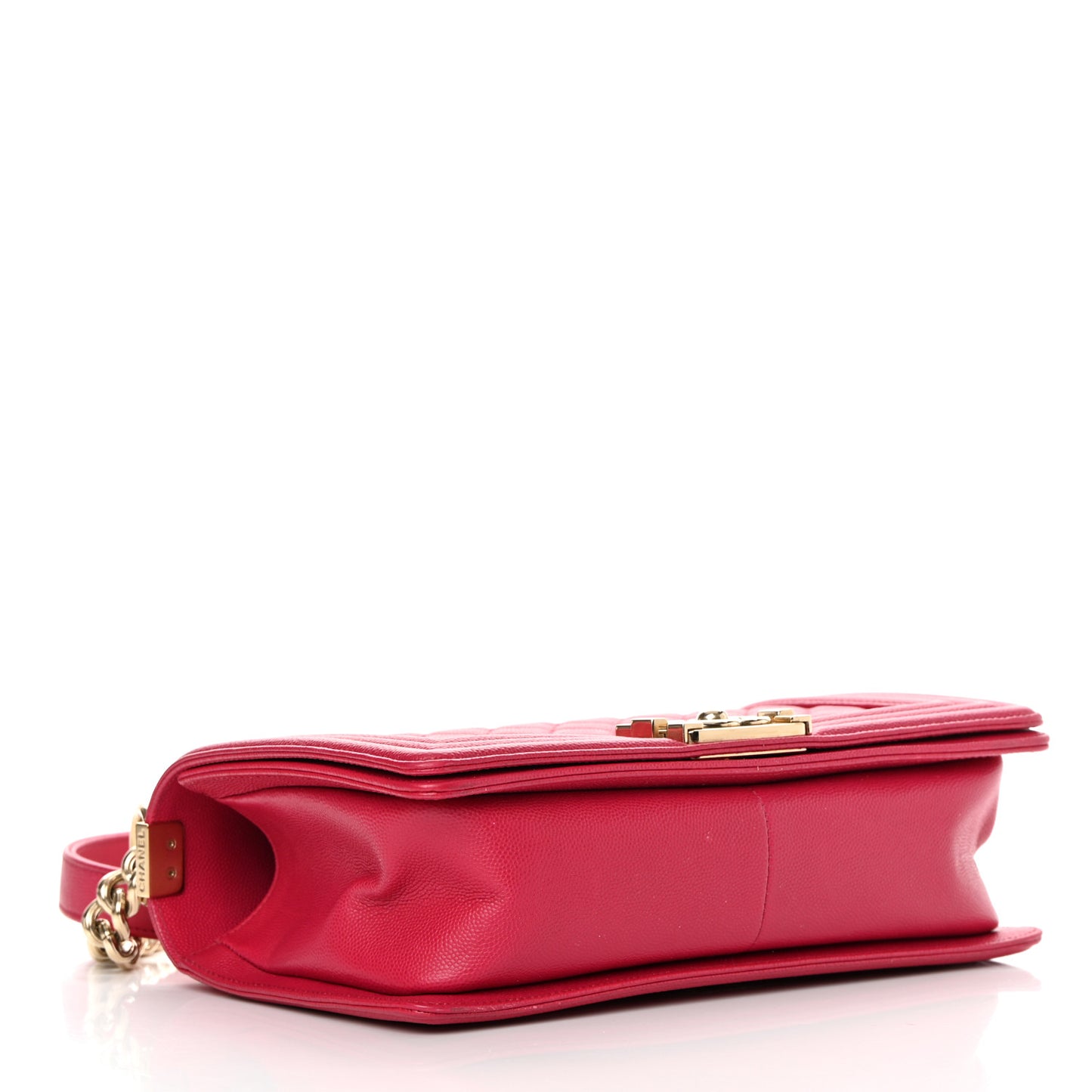 Caviar Quilted Medium Boy Flap Fuchsia