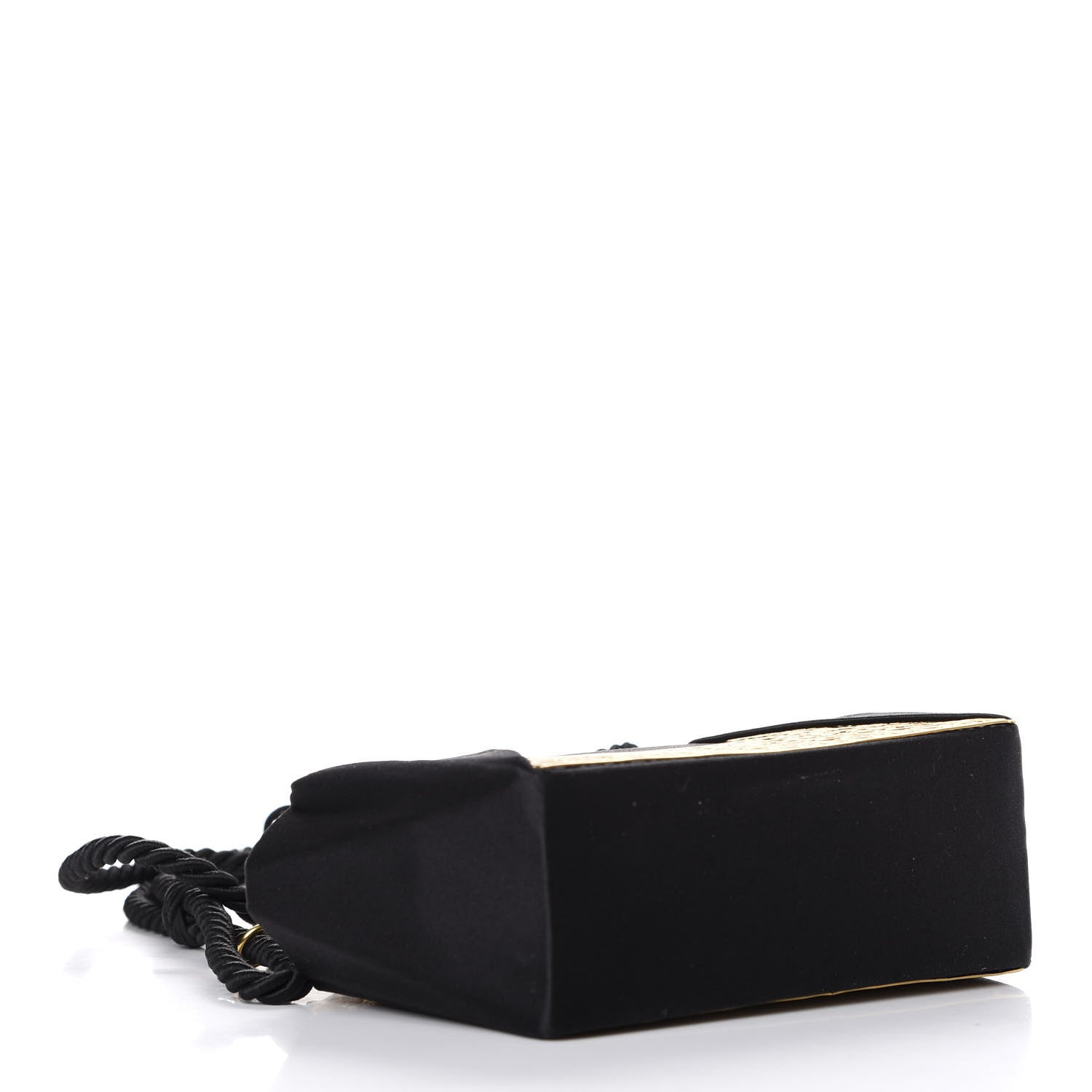 Fendi Satin Metal Gondola Bag Black 3 of 8