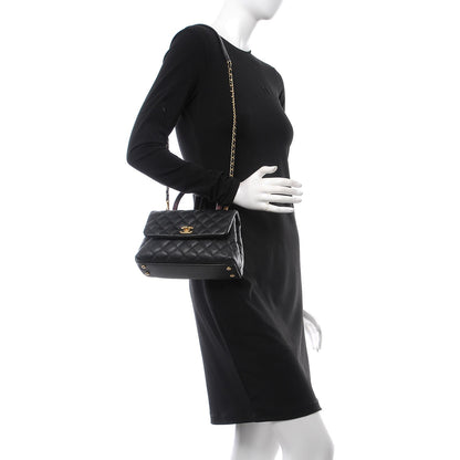 Chanel Caviar Lizard Quilted Mini Coco Handle Flap Black 2 of 7