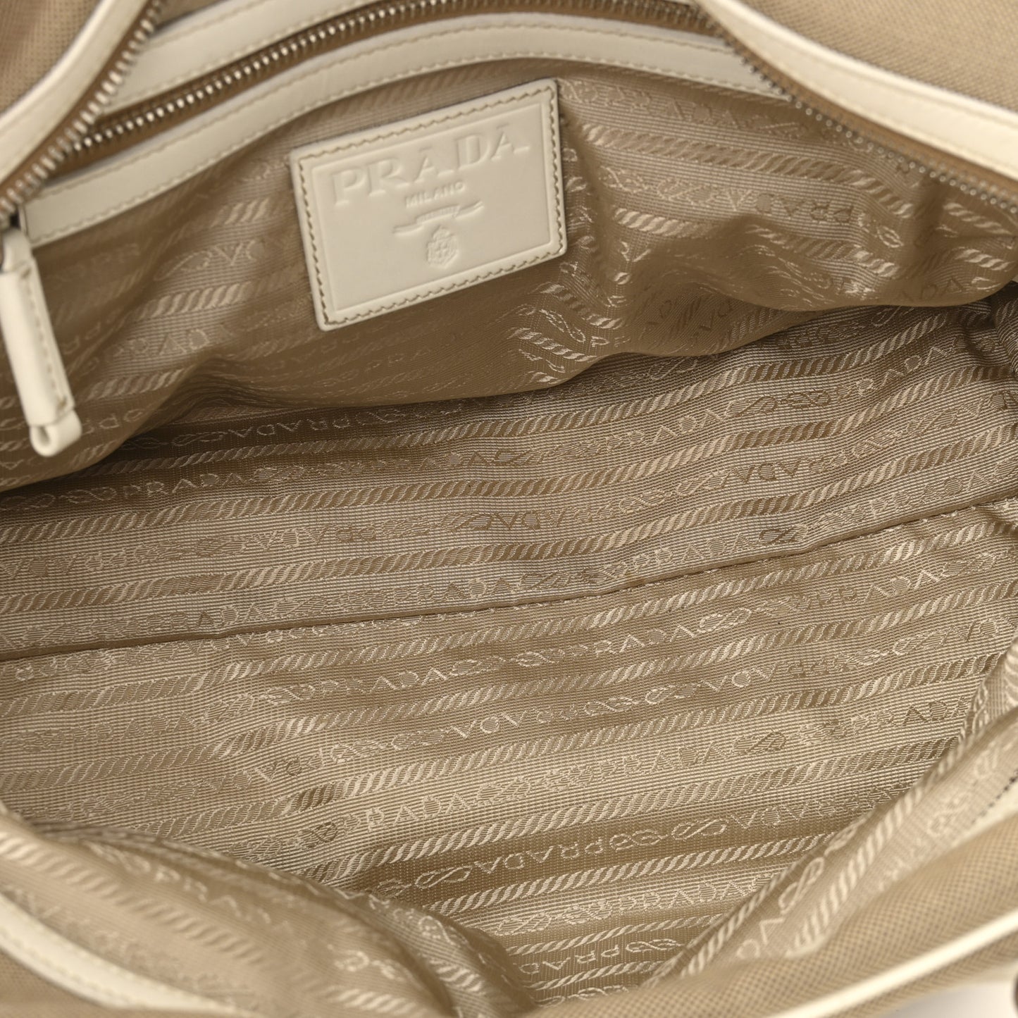 Jacquard Logo Handbag Corda White