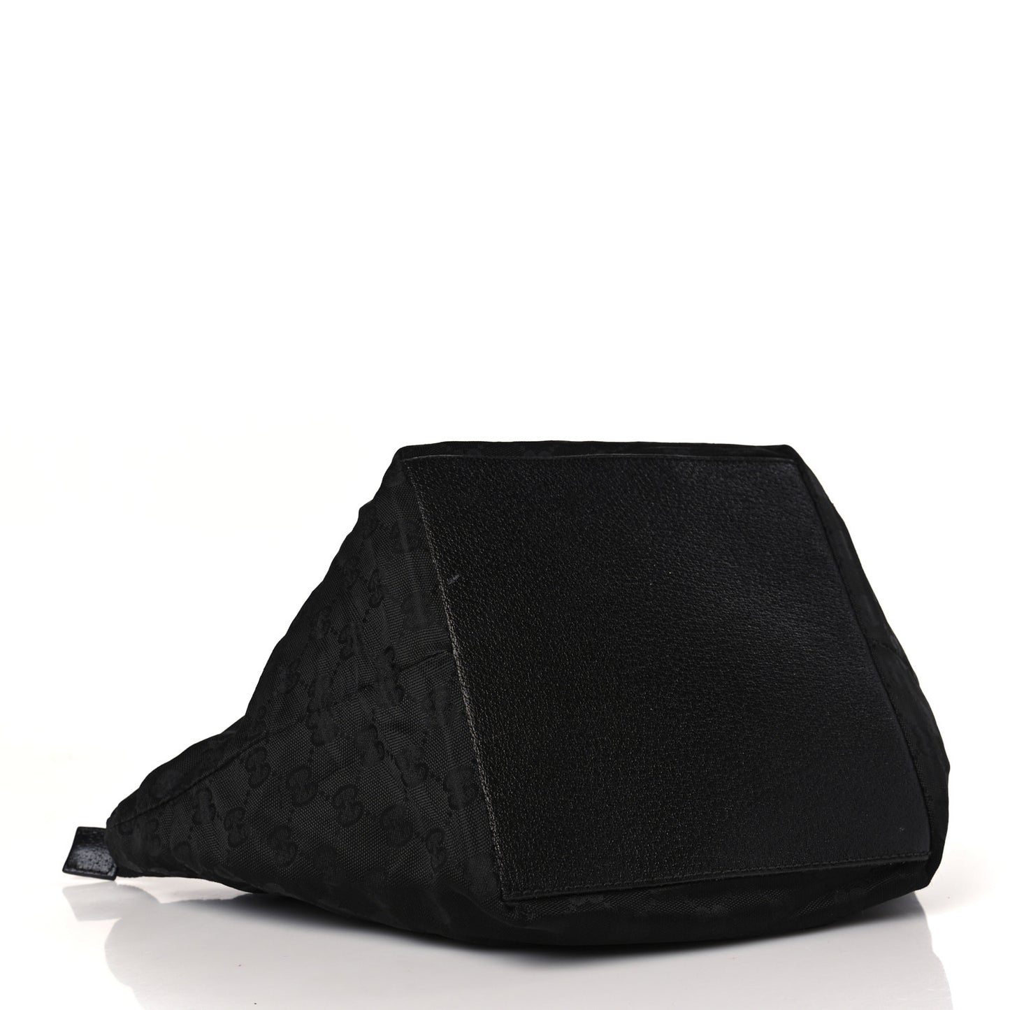 GG Monogram Small Web Handle Bucket Tote Black