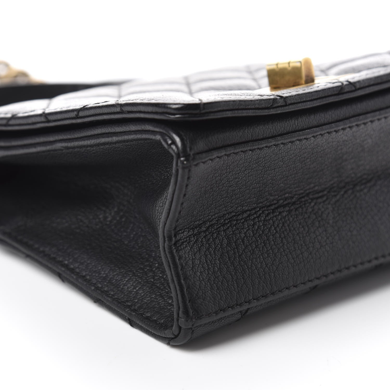 Chanel Goatskin Quilted Small Rita Top Handle Flap Black 6 of 10