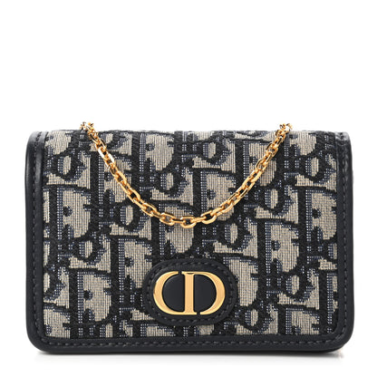 Christian Dior Oblique Nano 30 Montaigne Pouch Blue 1 of 11