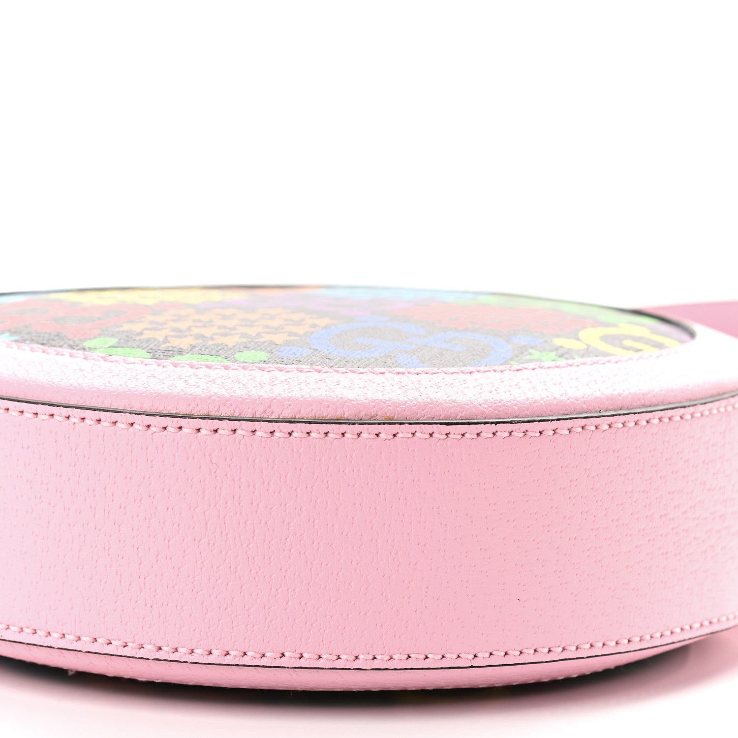 Gucci GG Supreme Monogram Psychedelic Round Shoulder Bag Black Multicolor Sugar Pink 10 of 10