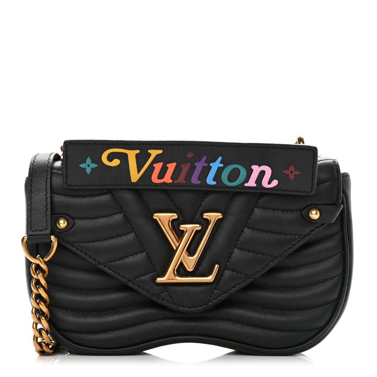 Calfskin New Wave Chain PM Black