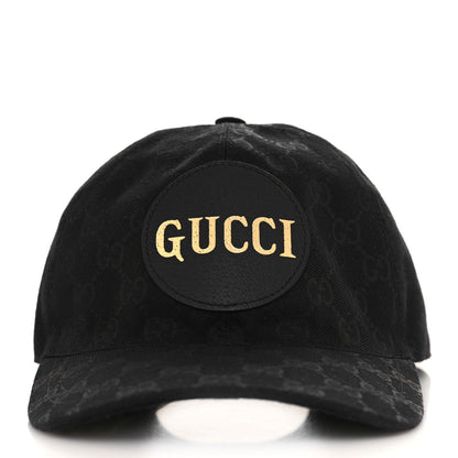 Gucci Monogram Textured Dollar Calfskin Zeno Baseball Hat XL Black 2 of 8