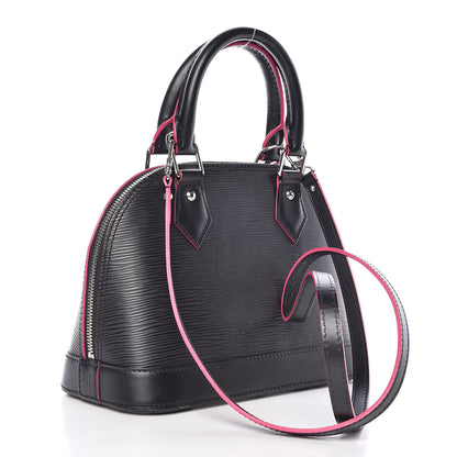 Louis Vuitton Epi Alma BB Black Hot Pink 4 of 15
