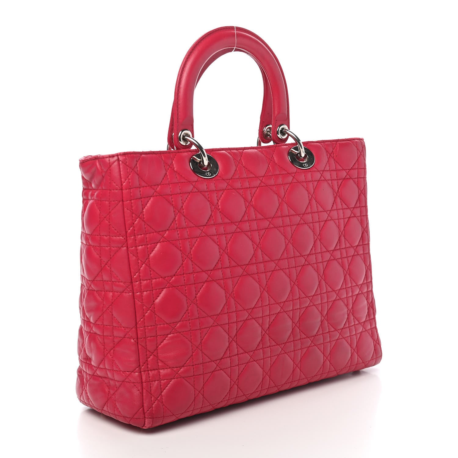 Christian Dior Lambskin Cannage Large Lady Dior Pink 3 of 14