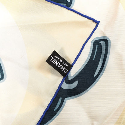 Chanel Silk CC Camellia Scarf Ivory Multicolor 2 of 4