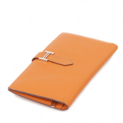 Hermes Chevre Mysore Bearn Wallet Orange 5 of 10