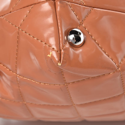 Chanel Vinyl Quilted In The Business North South Tote Orange 10 of 22