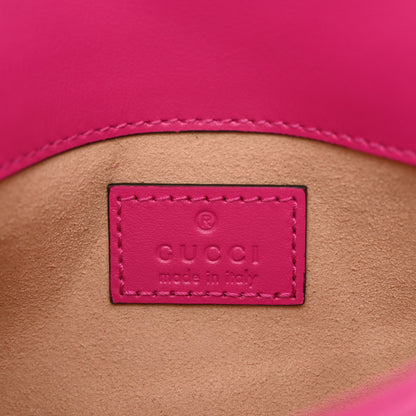 Gucci Calfskin Matelasse Monochrome GG Marmont Chain Belt Bag Classic Fuxia 5 of 9