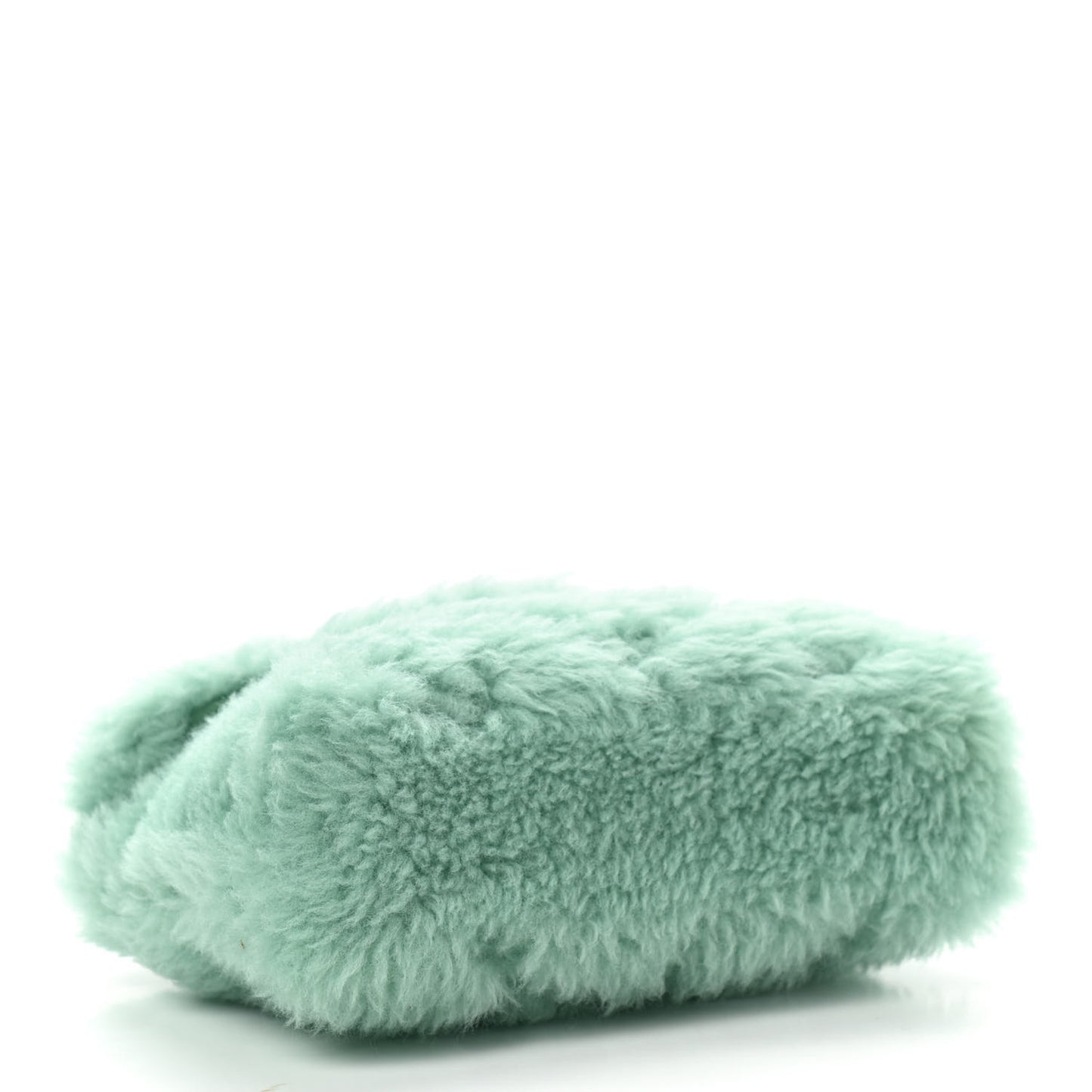 Shearling Quilted Monogram Loulou Puffer Pouch Clutch Iced Mint