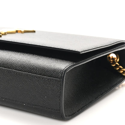 Saint Laurent Grain De Poudre Medium Classic Monogram Kate Satchel Black 10 of 10