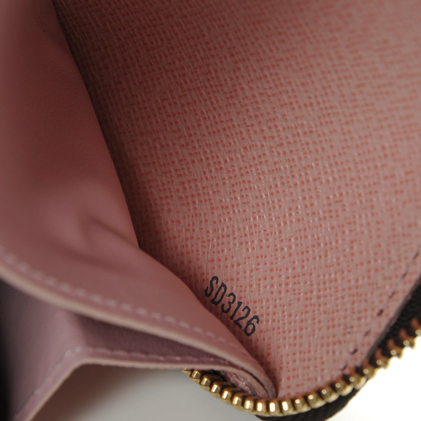 Damier Ebene Clemence Wallet Rose Ballerine