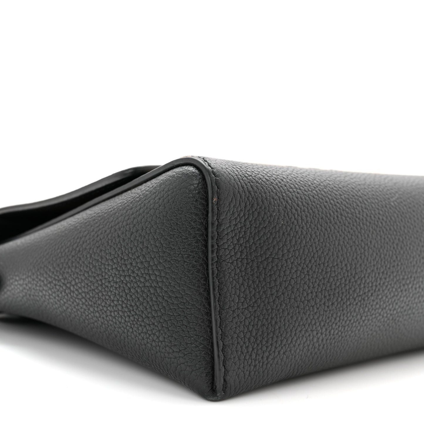 Grainy Calfskin Vintage Check Note Crossbody Bag Black