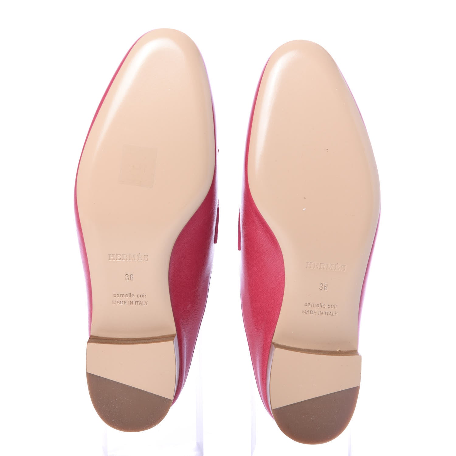 Hermes Goatskin Rivoli Mules 36 Rouge Azalee 5 of 10