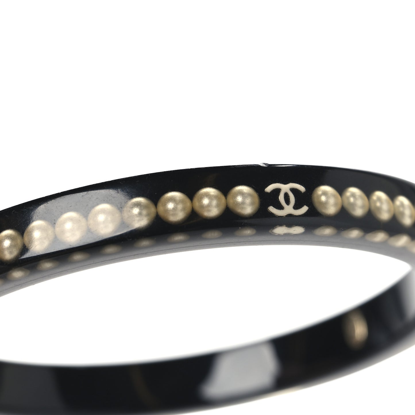 Resin Pearl CC Bangle Black
