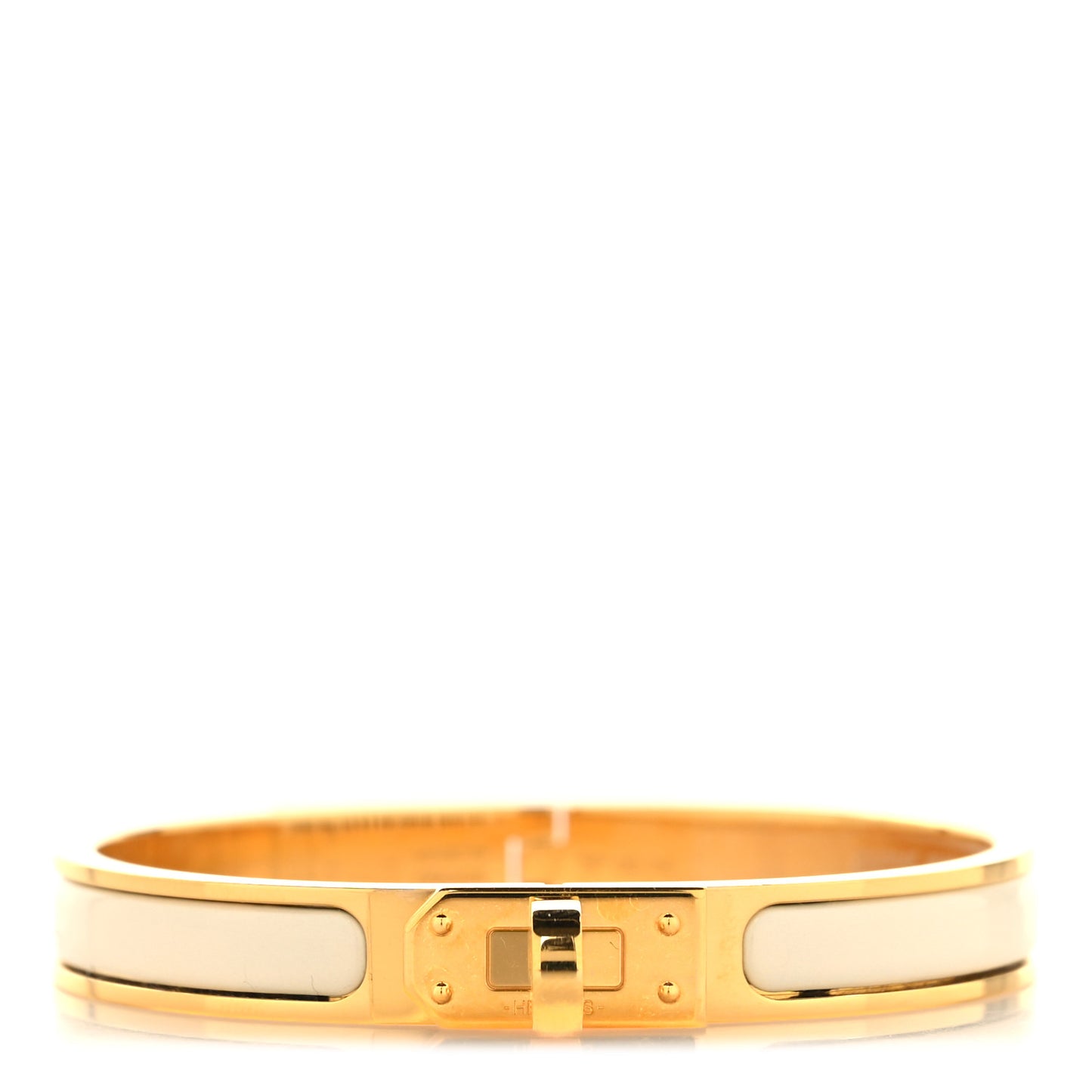 Enamel Mini Clic Kelly Bracelet PM Creme