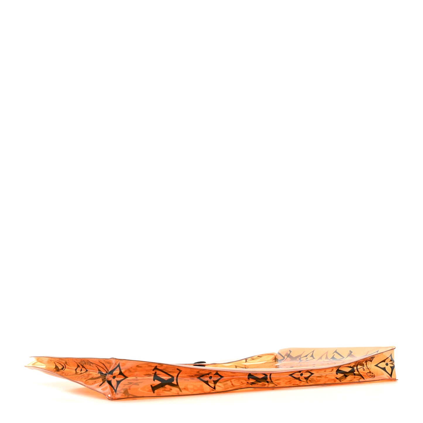 PVC Monogram Printed Envelope Pouch Orange