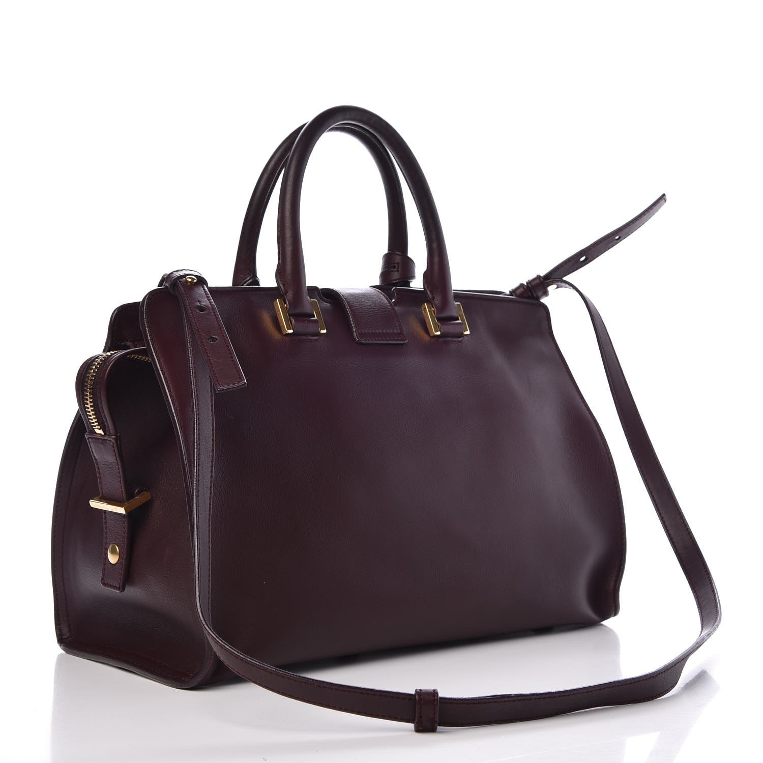 Saint Laurent Calfskin Small Classic Y Cabas Bordeaux 4 of 16