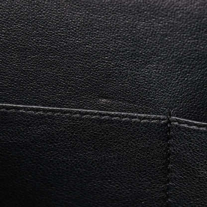 Celine Crocodile Embossed Calfskin Suede Medium Trapeze Black 7 of 10
