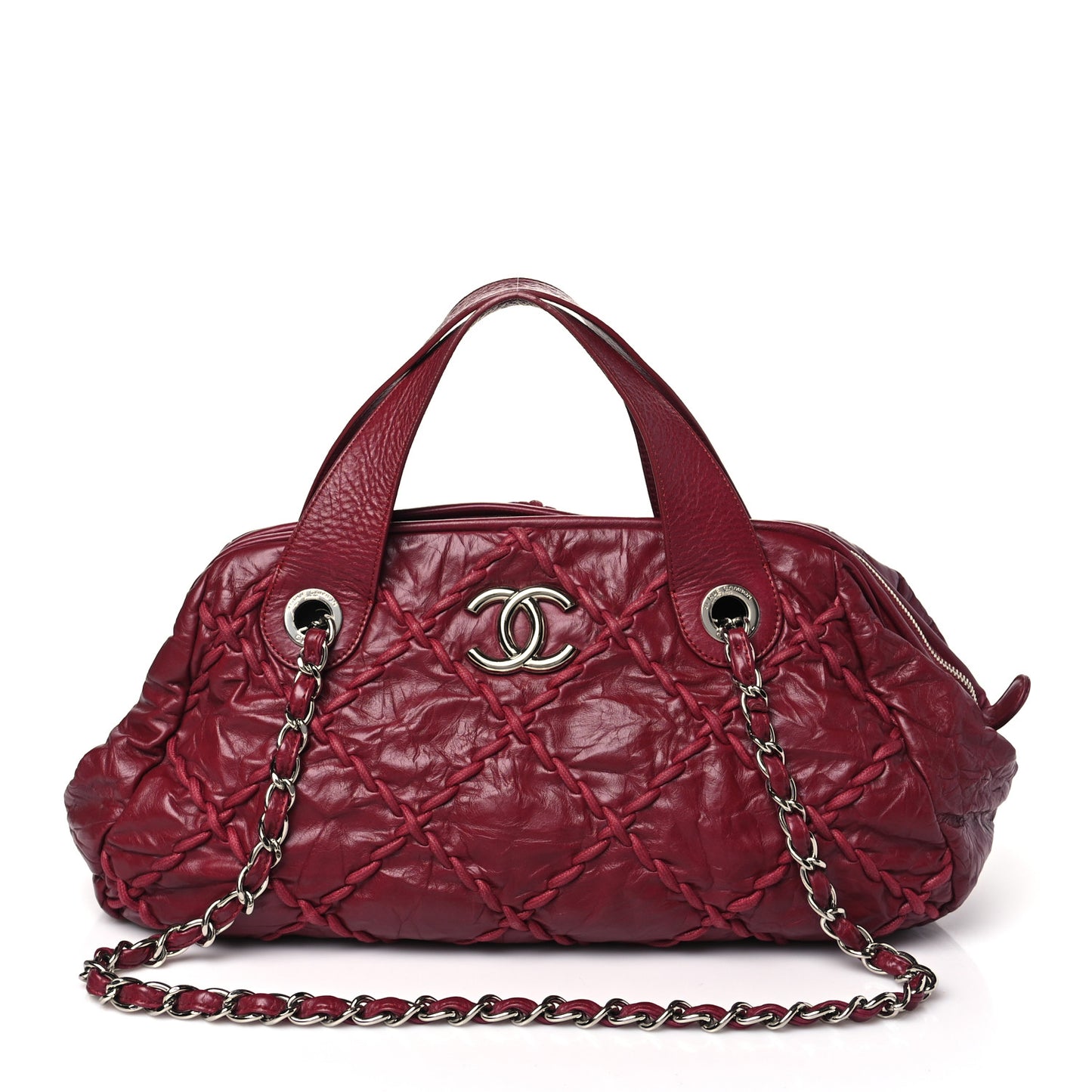 Calfskin Ultra Stitch Bowler Red