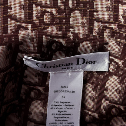 Christian Dior Polyester Cotton Oblique Teddy-D Brim Bucket Hat 57 Beige 7 of 7