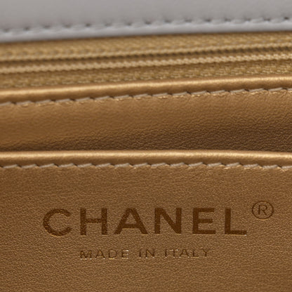 Chanel Lambskin Quilted Mini Pearl Crush Flap Light Grey 6 of 11