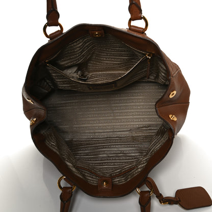 Prada Vitello Daino Tote Brown 5 of 12