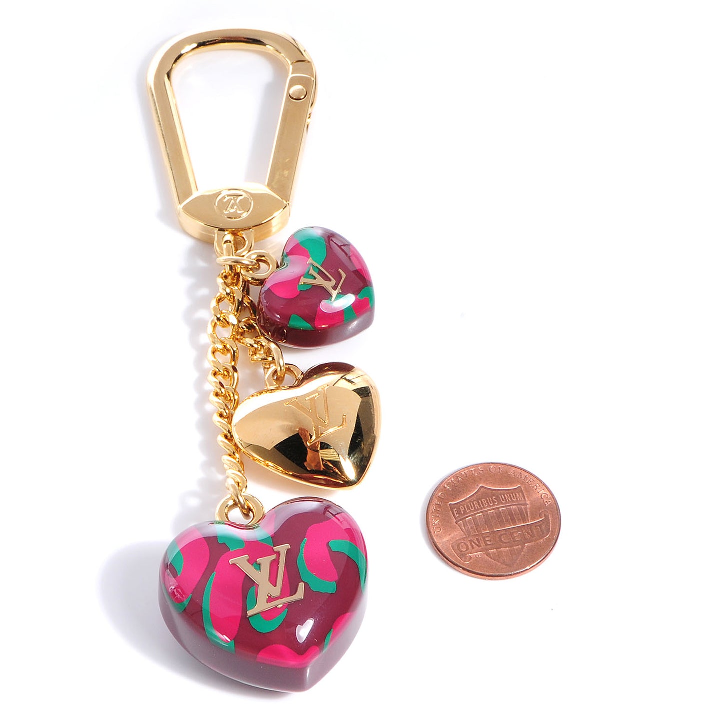 Leopard Heart Bag Charm Key Holder Rouge Fauviste