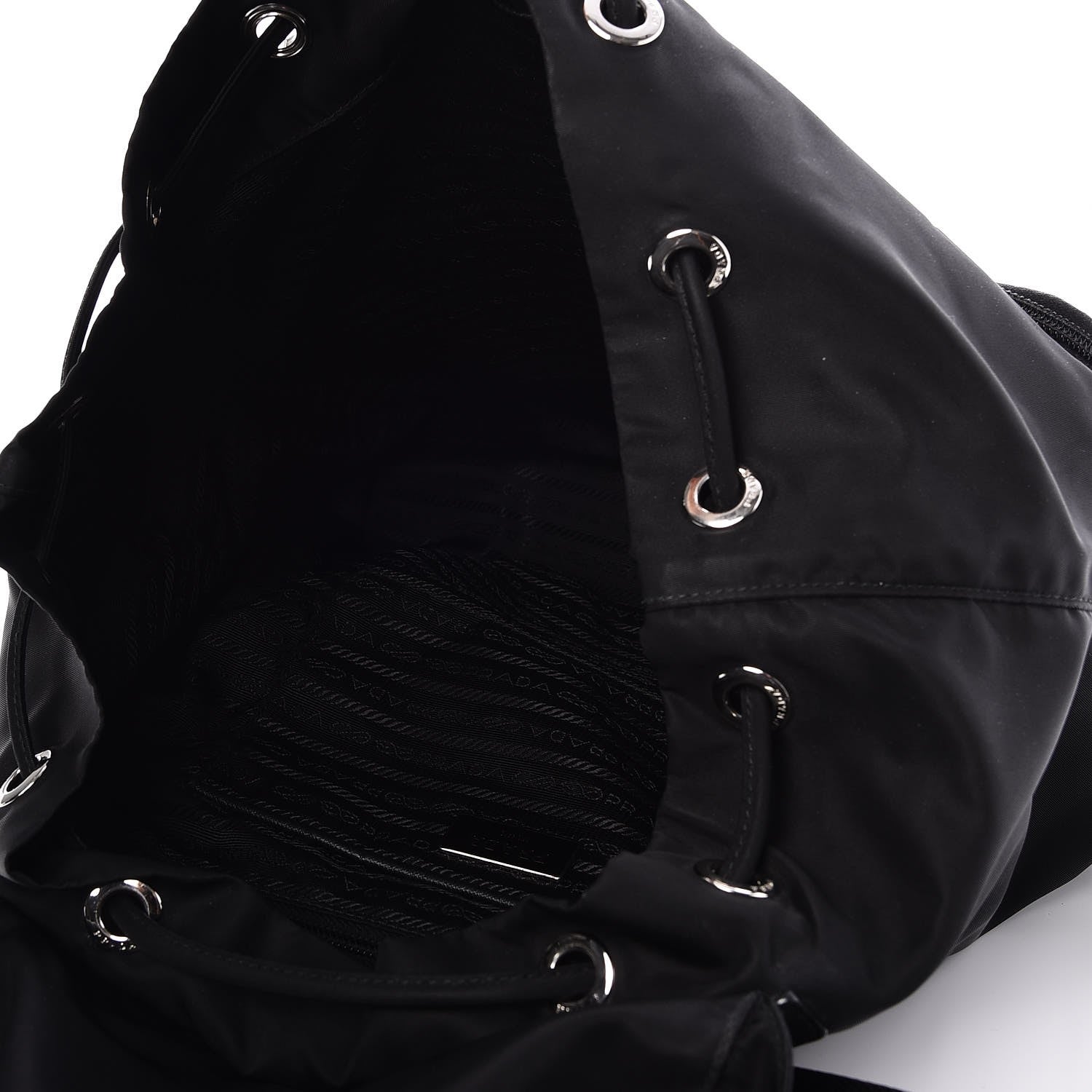 Prada Tessuto Nylon Saffiano Vela Backpack Black 5 of 8