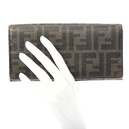 Fendi Zucca Spalmati Continental Wallet Tobacco 2 of 10