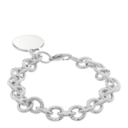 Tiffany Sterling Silver Round Tag Charm Bracelet 2 of 3