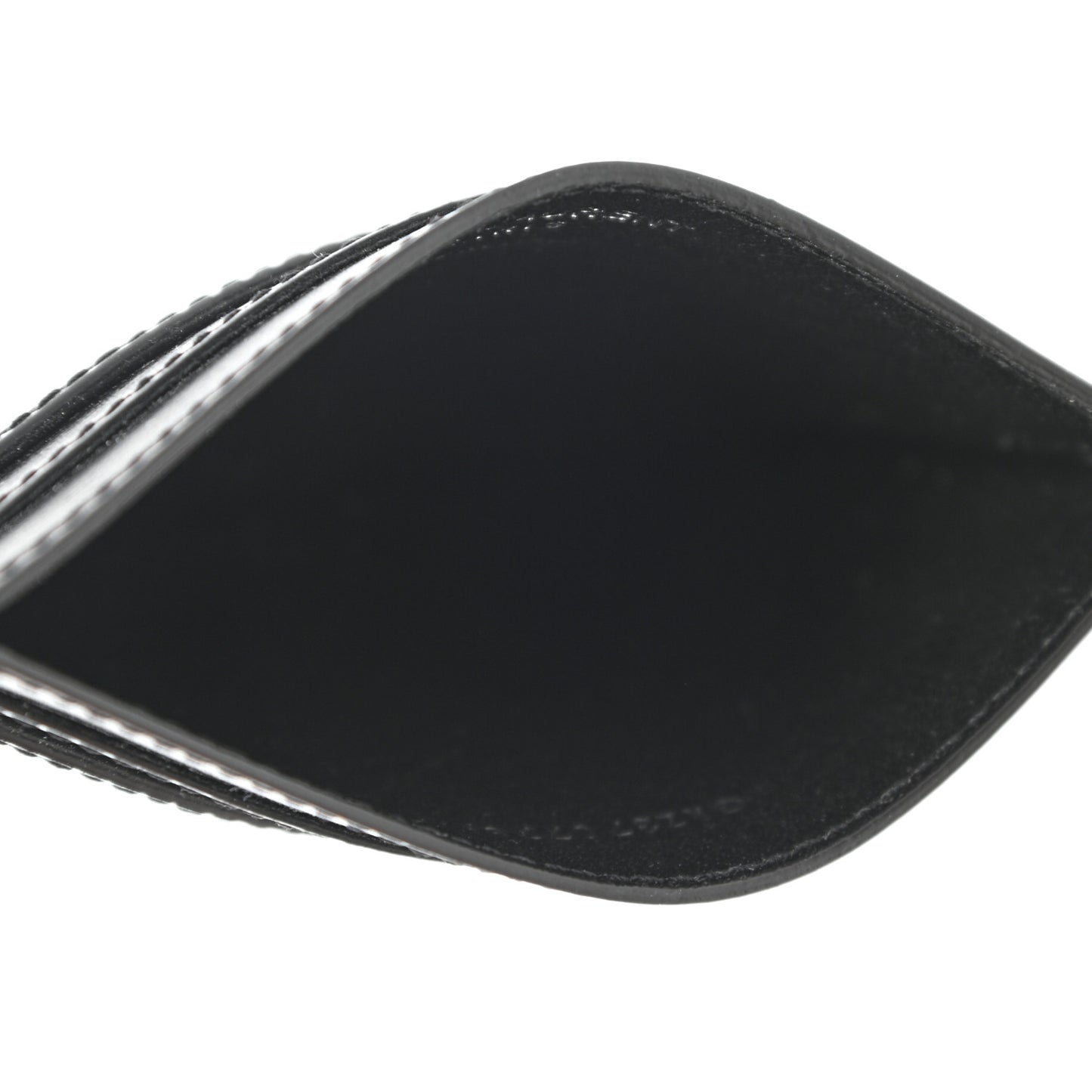 Calfskin Monogram Credit Card Case Black