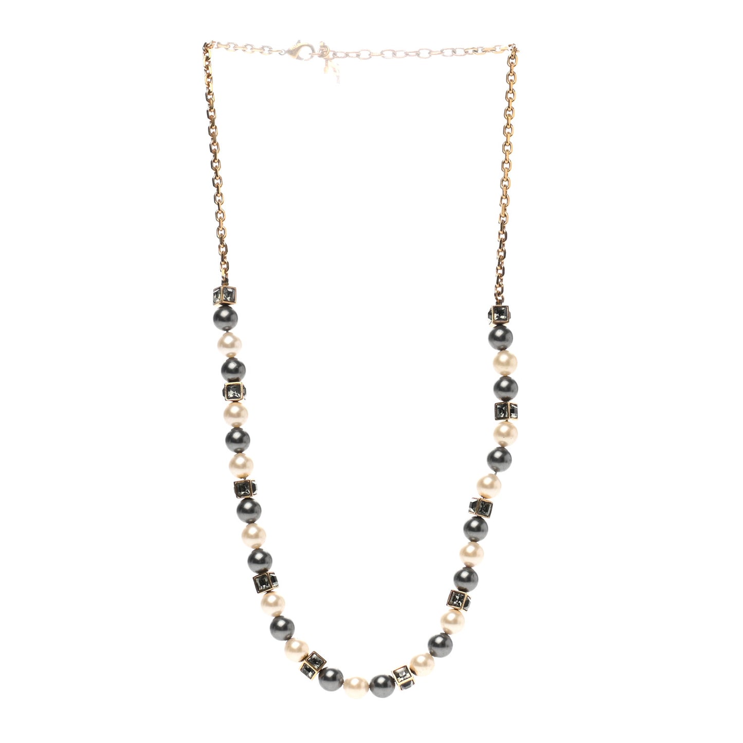 Pearl Crystal Cry Me A River Short Necklace