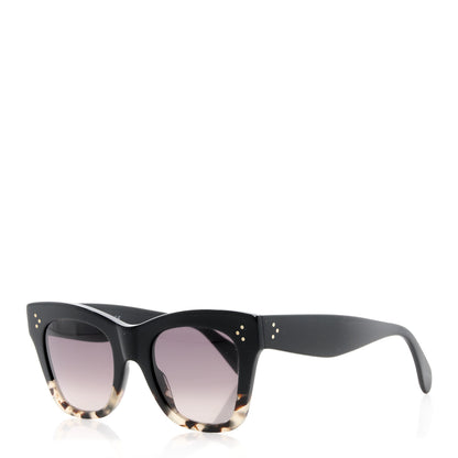 Celine Acetate Cat Eye Sunglasses CL40004I Havana Black 1 of 8