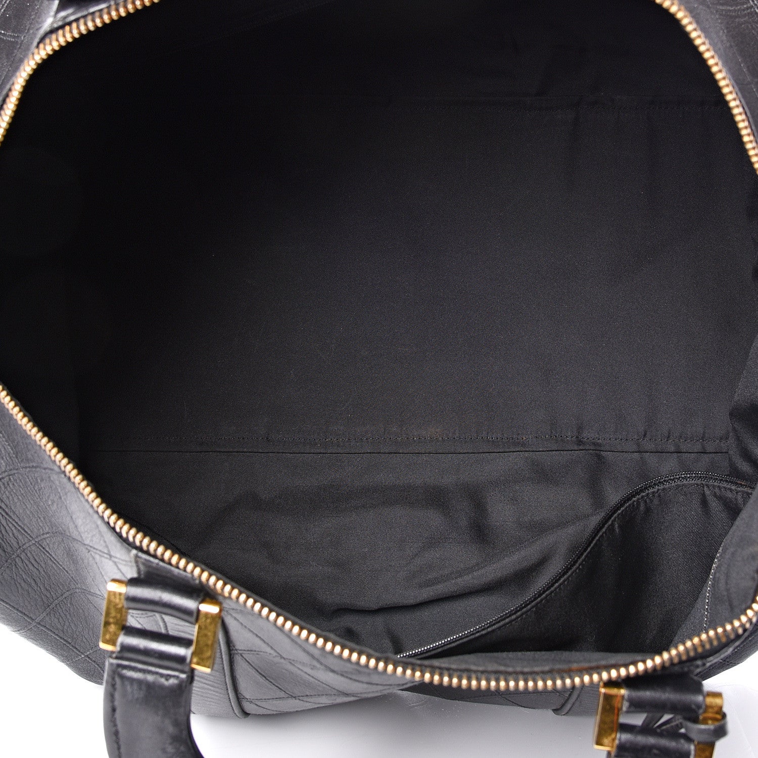 Chanel Calfskin Stitched Duffel Bag Black 4 of 21