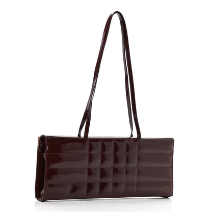Chanel Patent Chocolate Bar Baguette Red 3 of 12