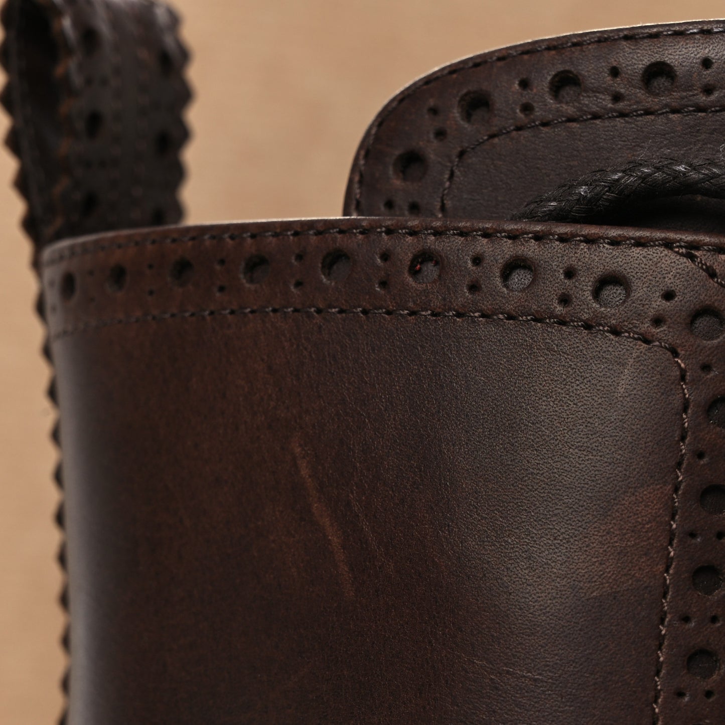 Waxed Calfskin Lace Up College 100 Boots 36 Cosme