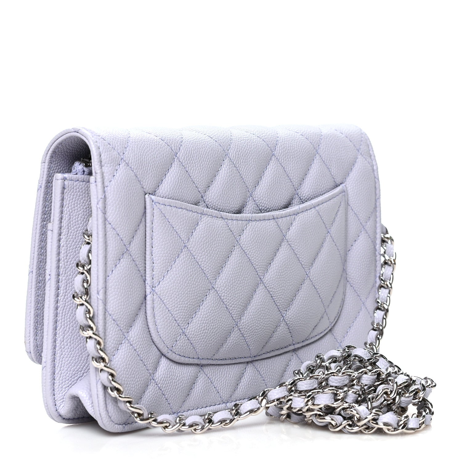 Chanel Caviar Quilted Wallet On Chain WOC Light Purple 3 of 11