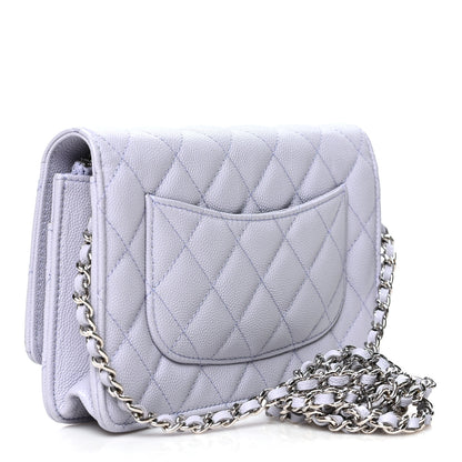 Chanel Caviar Quilted Wallet On Chain WOC Light Purple 3 of 11