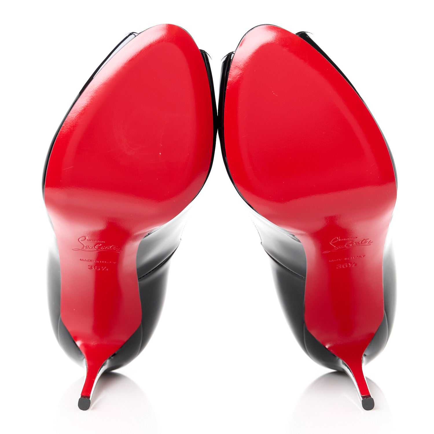 Christian Louboutin Patent New Very Prive 120 Pumps 36.5 Black Red 5 of 8
