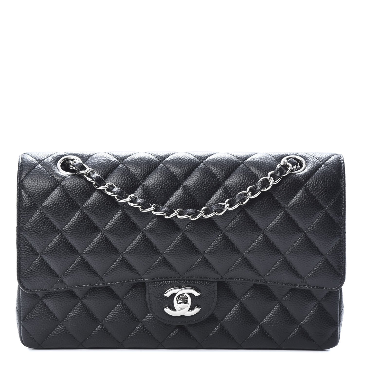 Chanel Caviar Quilted Medium Double Flap Black 1 of 12