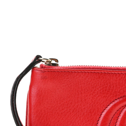 Gucci Pebbled Calfskin Soho Wristlet Vibrant Red 4 of 9