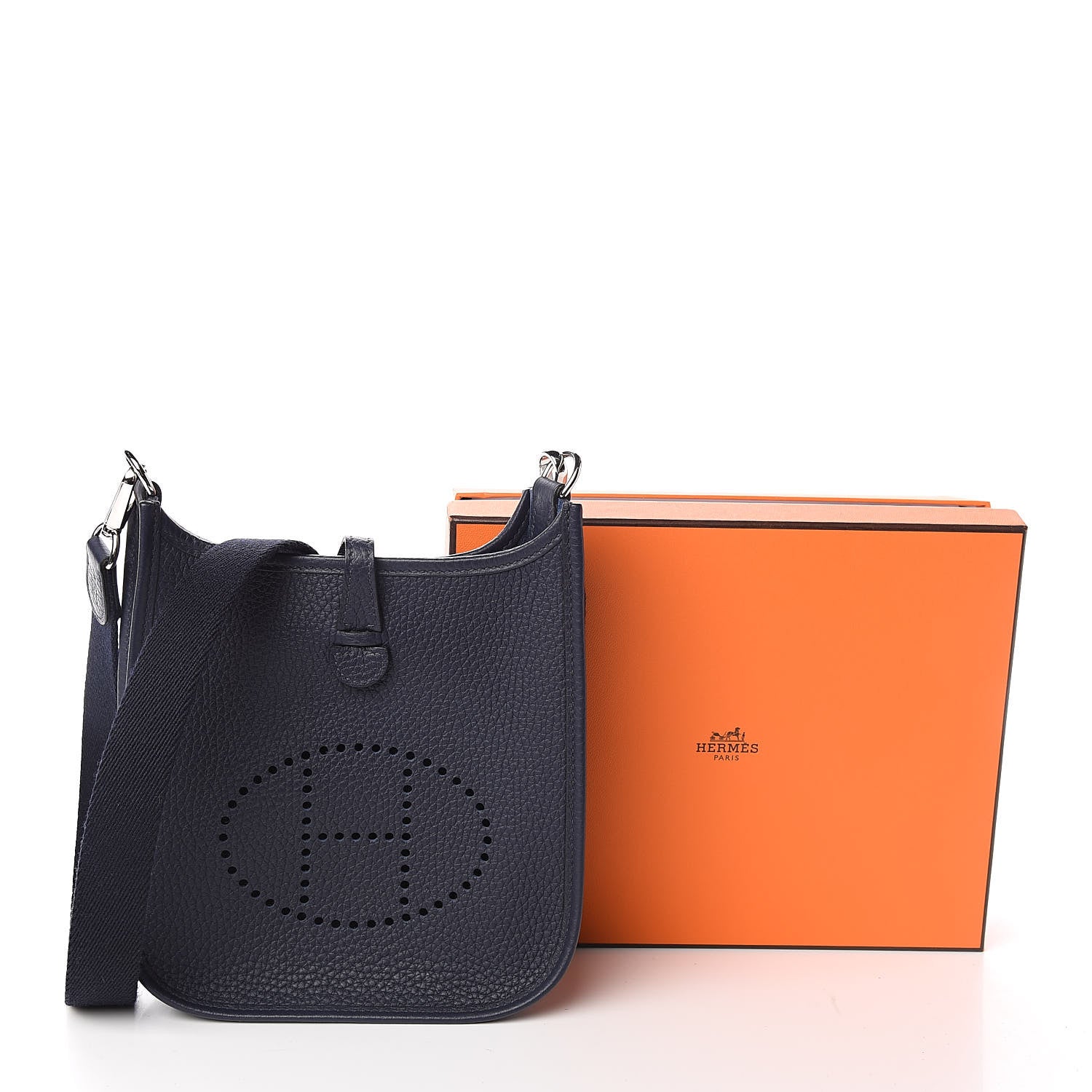 Hermes Taurillon Clemence Evelyne TPM Bleu Nuit 11 of 11