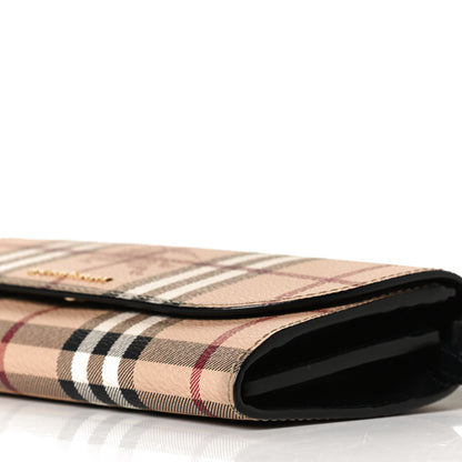 Burberry Haymarket Check Henley Wallet On Chain Black 9 of 11