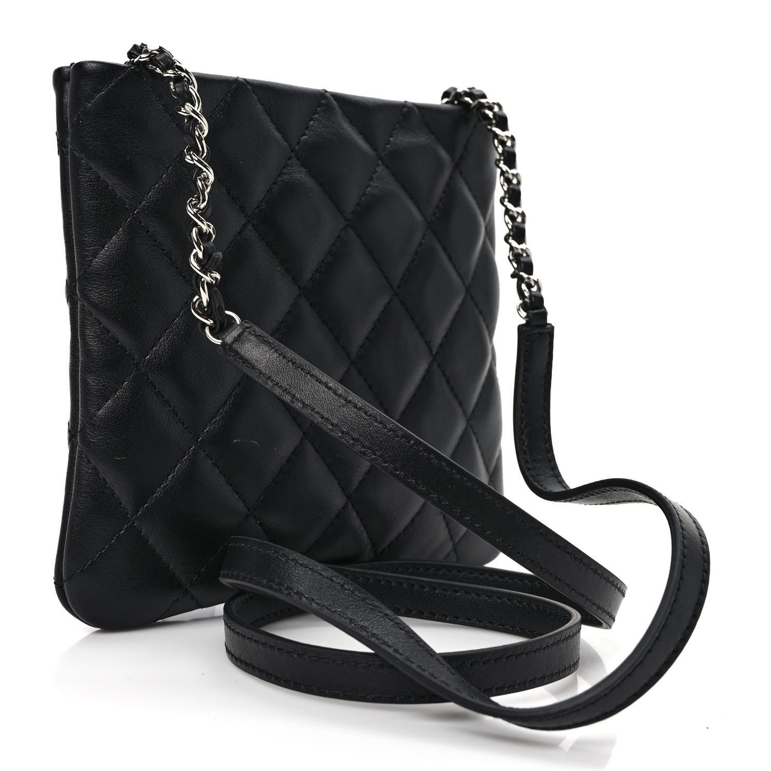 Chanel Lambskin Quilted Crossbody Bag Black 3 of 8