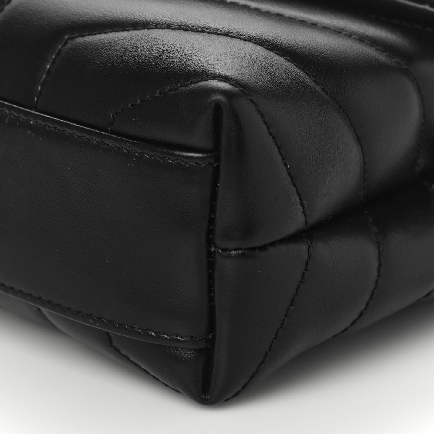 Calfskin Y Quilted Monogram Toy Loulou Crossbody Bag Black
