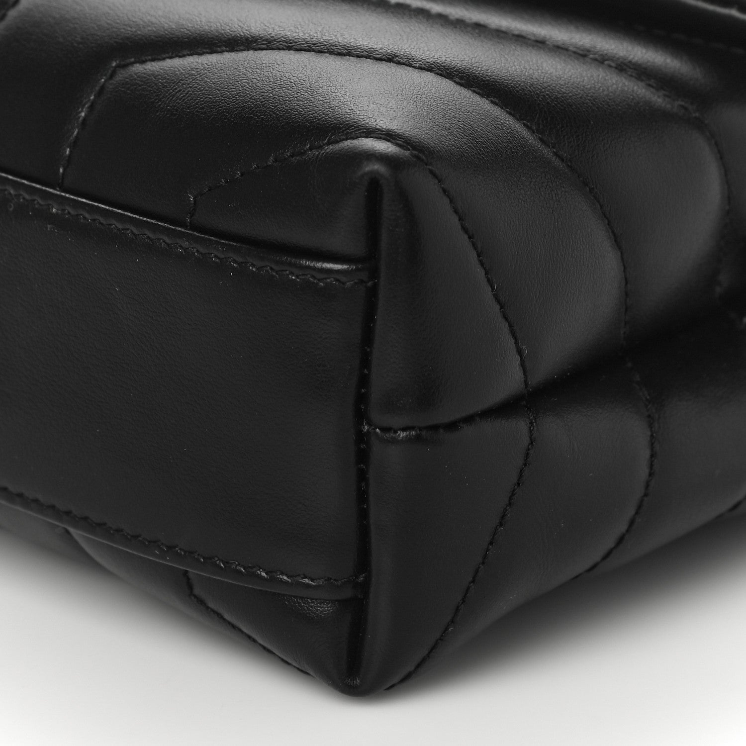 Saint Laurent Calfskin Y Quilted Monogram Toy Loulou Crossbody Bag Black 10 of 10